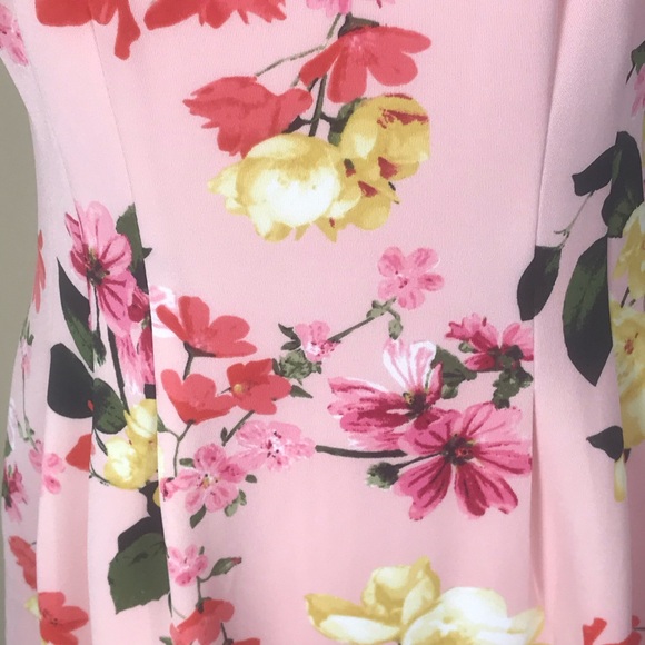 VINCE CAMUTO Womens Mini Light Pink Floral Halter Scuba Summer Dress Size 6P NEW - Picture 8 of 15